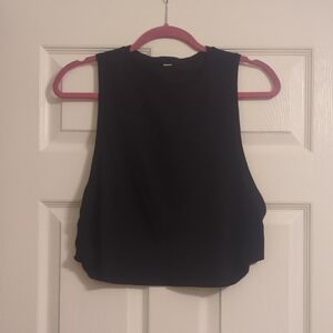 CRZ YOGA Cropped Black Muscle Tee